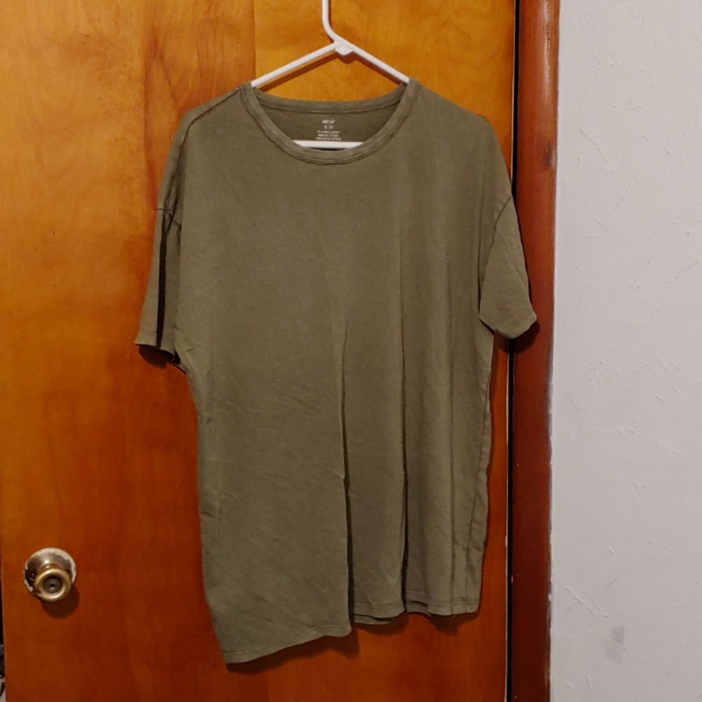 Aerie Distressed Army Green Tee